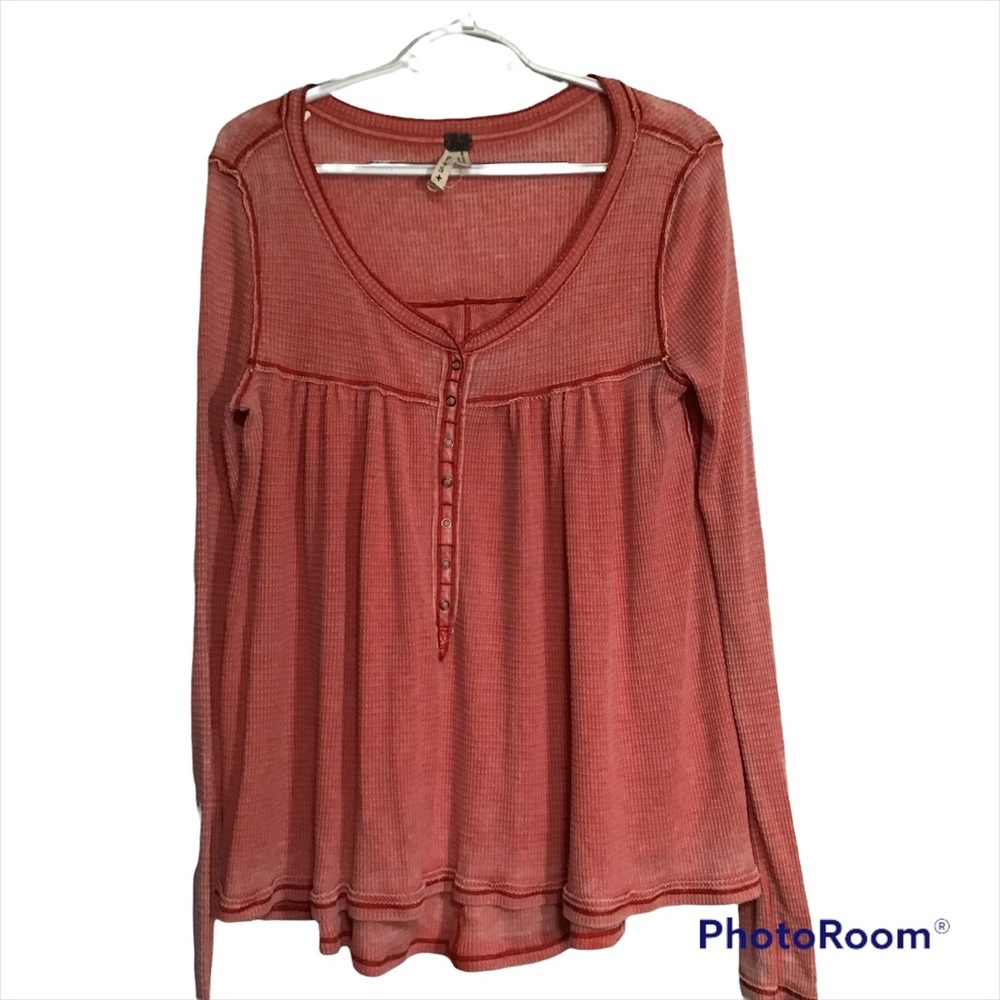 We The Free Waffle Knit Oversized Top S